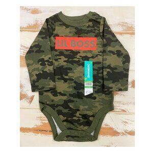 5/$20 NEW 6-9M Boys LIL BOSS Camo Bodysuit